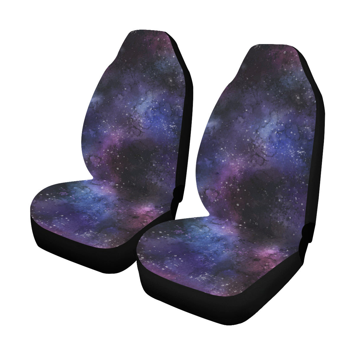 Galaxy Space Car Seat Covers 2 pc, Purple Stars Night Sky Constellation Universe Front Seat SUV Protector Accessory Women Men Decoration Starcove Fashion