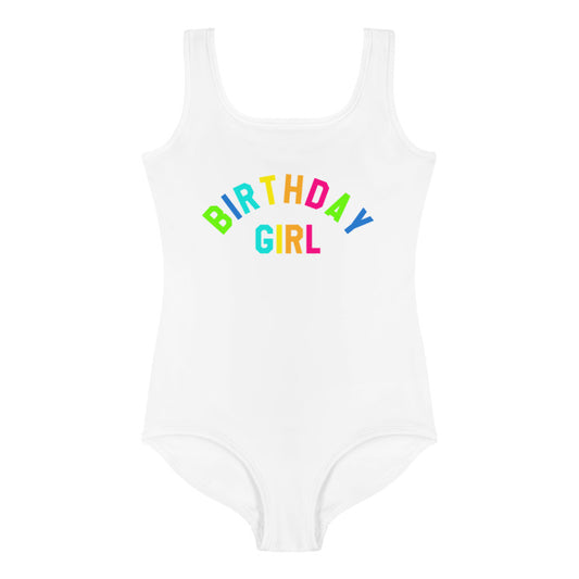 Birthday Girl Kids Swimsuits (2T - 7), Rainbow White Little Toddler One Piece Bathing Suit Swimming Swim Swimwear Starcove Fashion