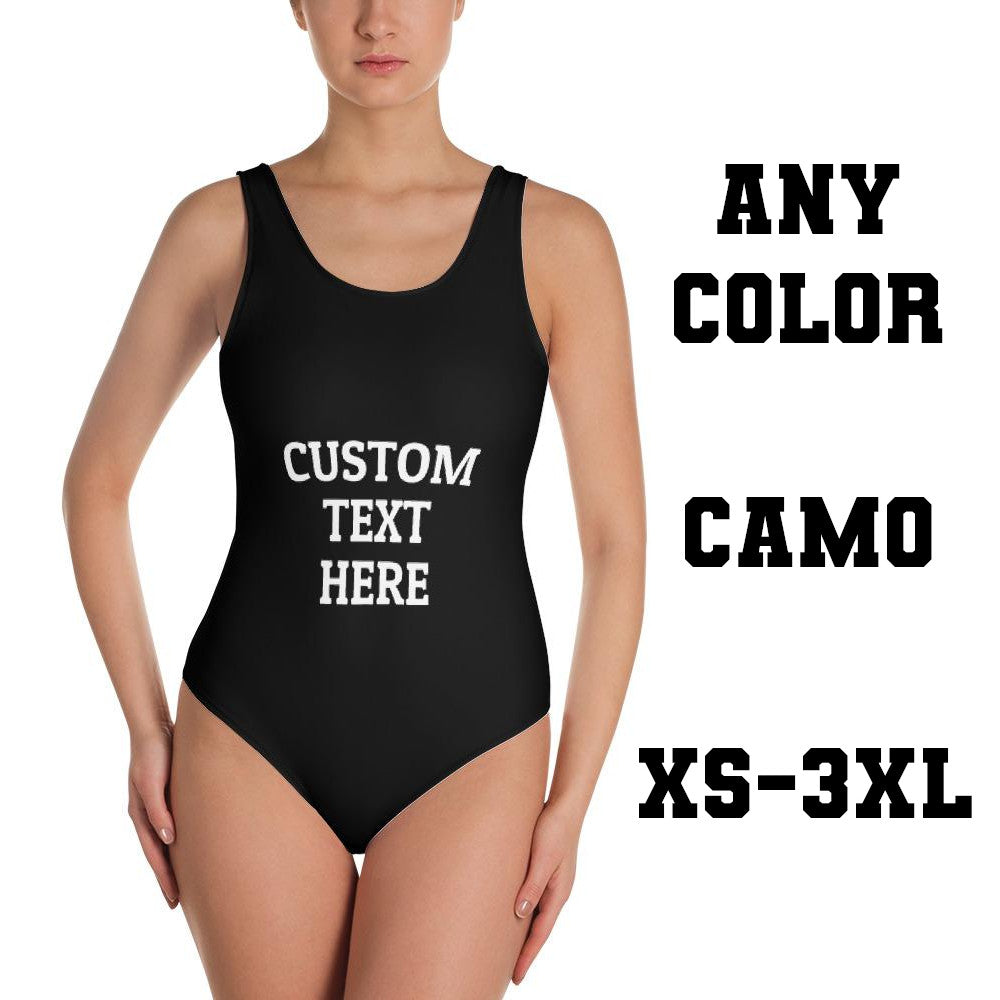 Custom Bathing Suit Women, Swimsuit Personalized One Piece Birthday Sq