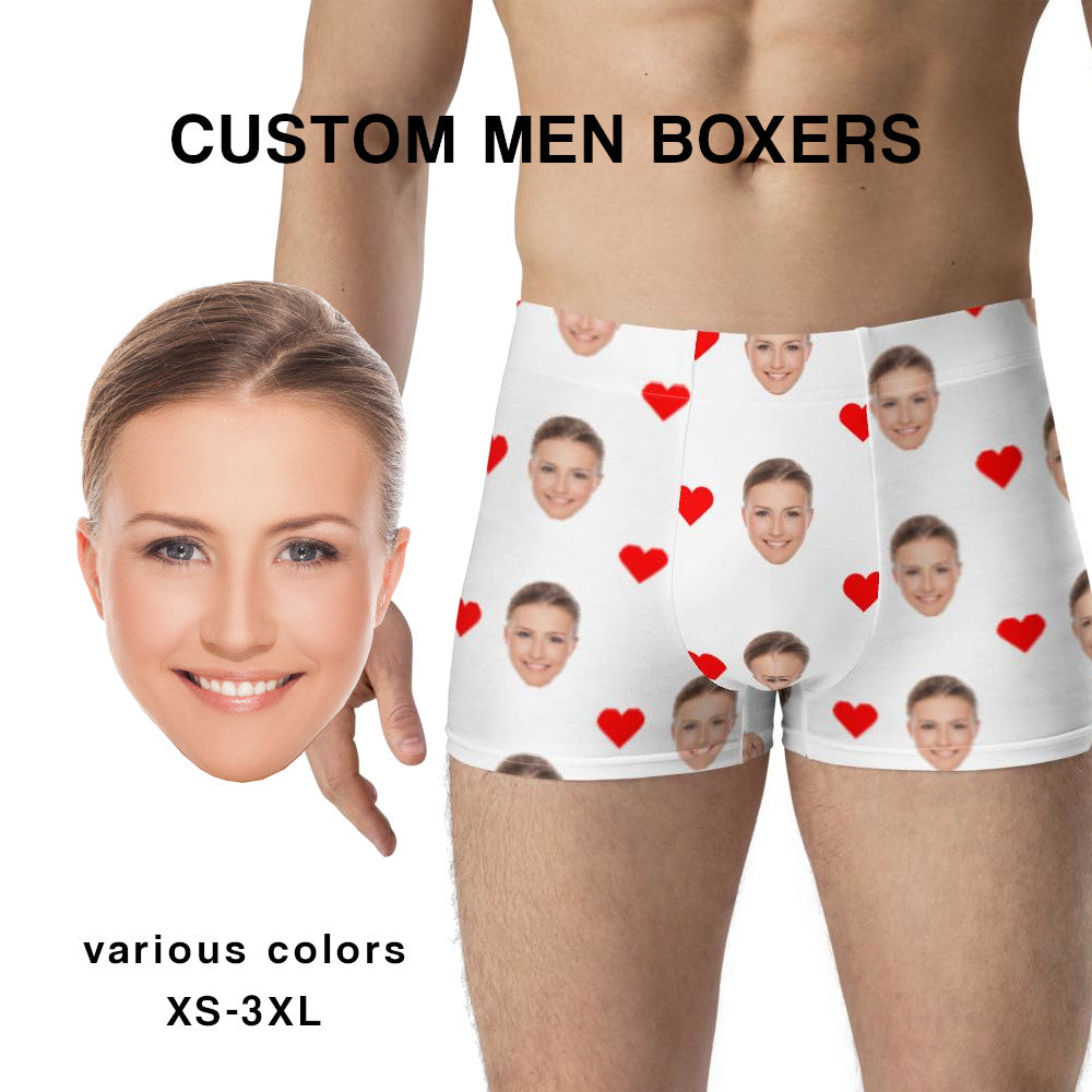 Custom Photo Boxers Briefs, Personalize Face, Custom Underwear Gift  Valentine