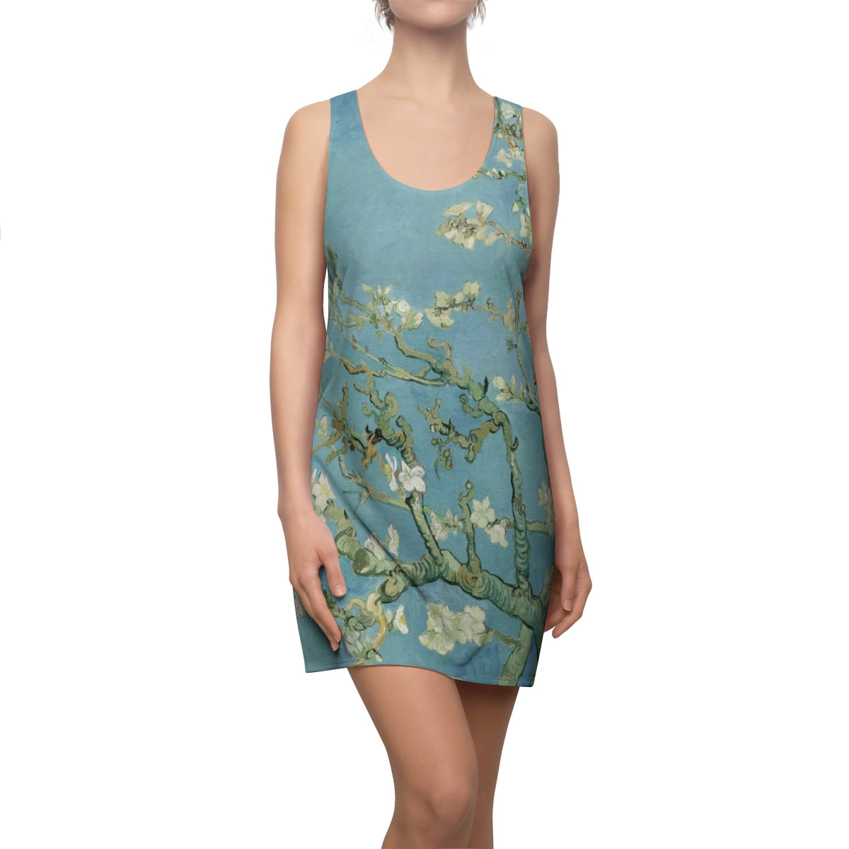 blue van gogh dress SHEIN MOD 1pc Women's Van Gogh "Starry Night" Print Blue Dress (Without White Inside Petticoat), Retro Palace Style Puff Sleeve, Art Series