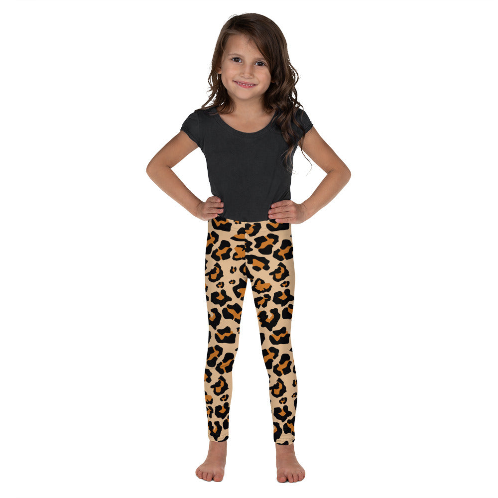 Leopard Kids Girls Leggings (2T-7), Cheetah Animal Print Toddler