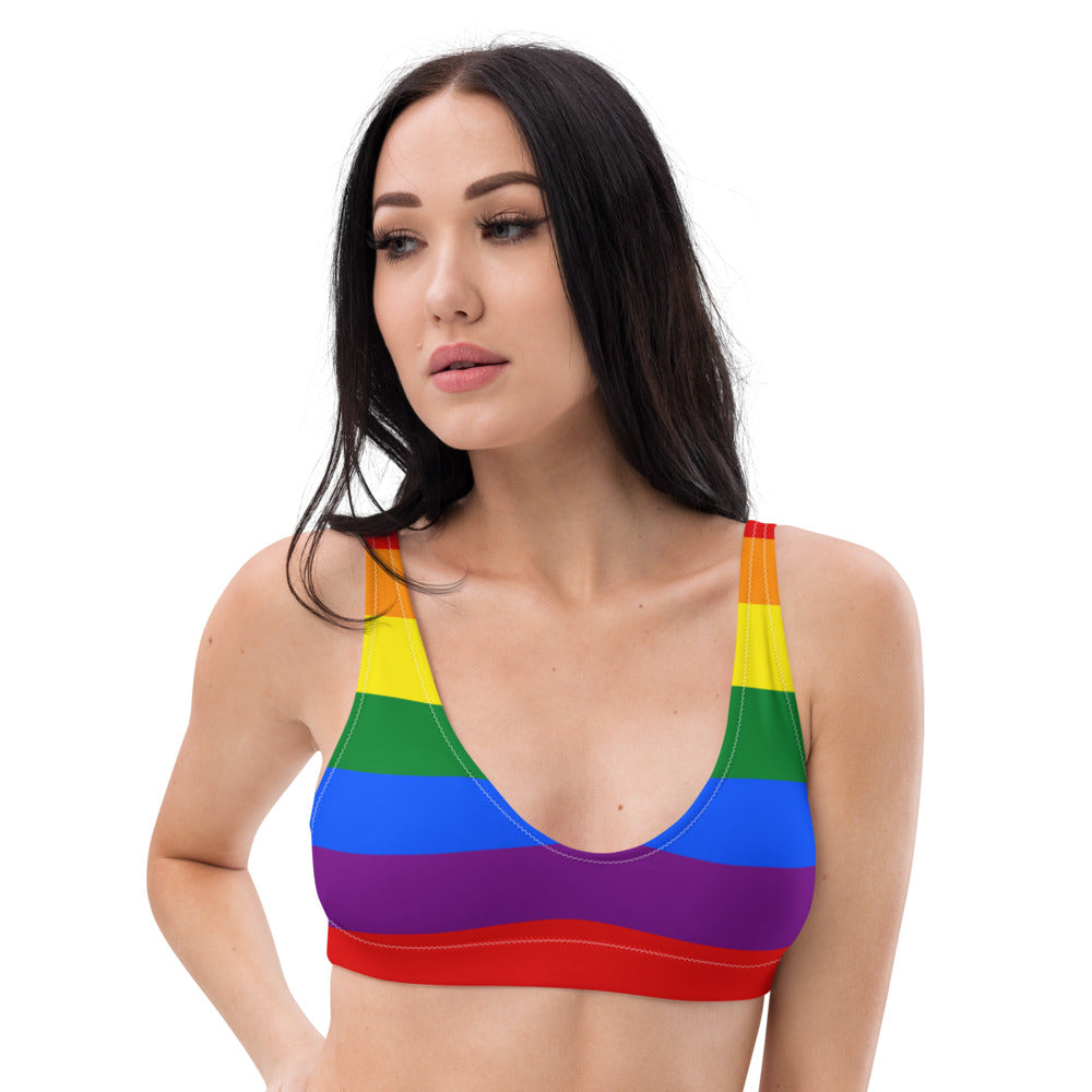 rainbow bikini top