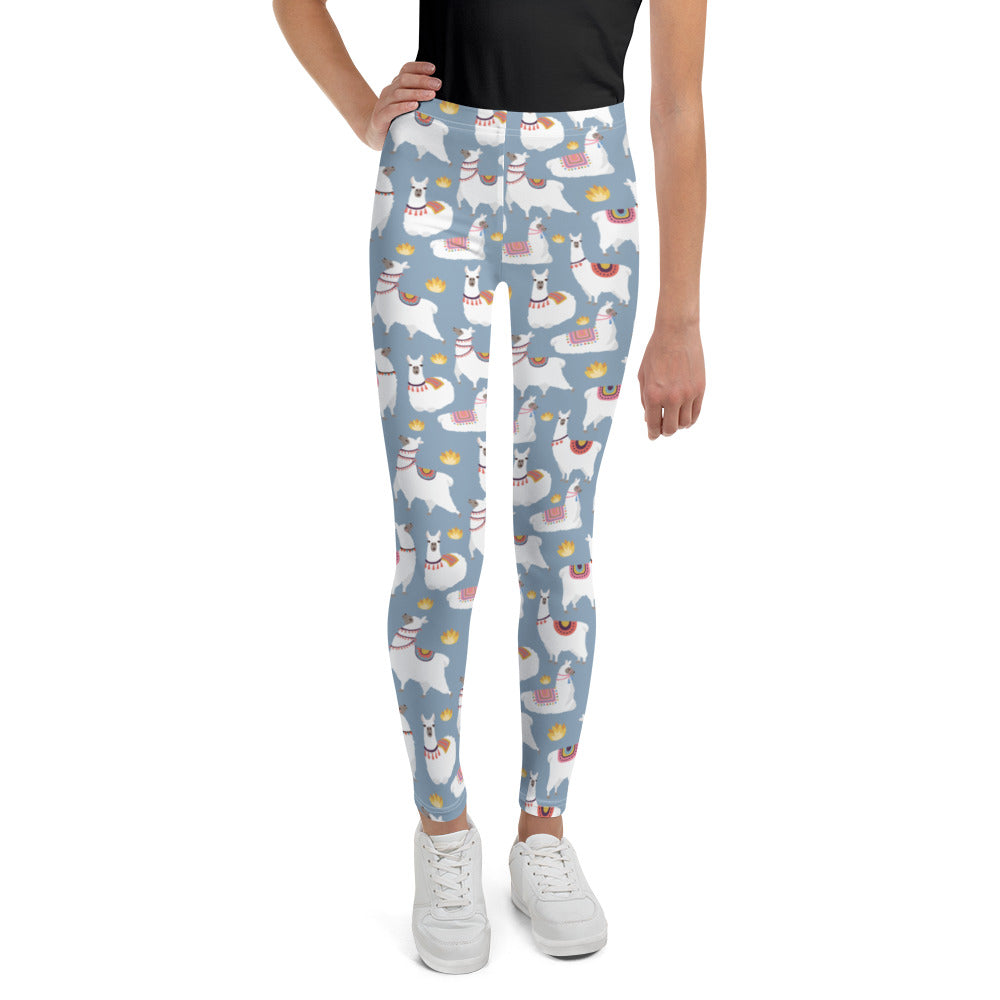 Llama Print Girls Leggings (8-20), Blue Youth Teen Cute Tween Printed –  Starcove Fashion
