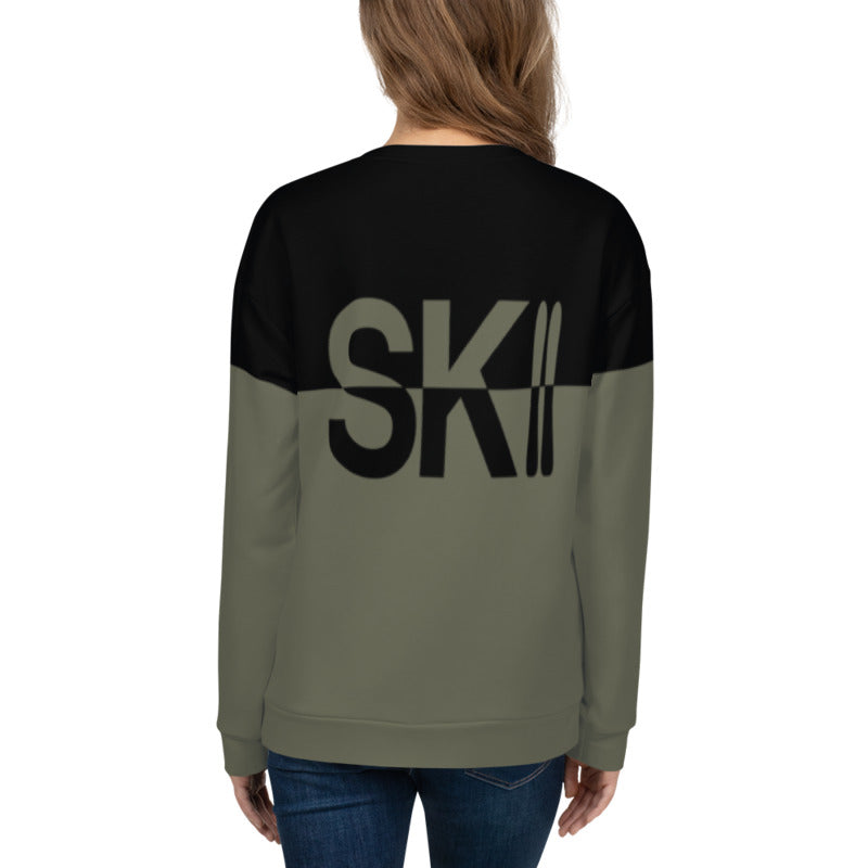 Ski Sweater, Duo Color Sweatshirt White Black, Matching Bachelorette Party Skiing Winter Apres Ski Mountain Pullover Sport Vacation Gift Starcove Fashion