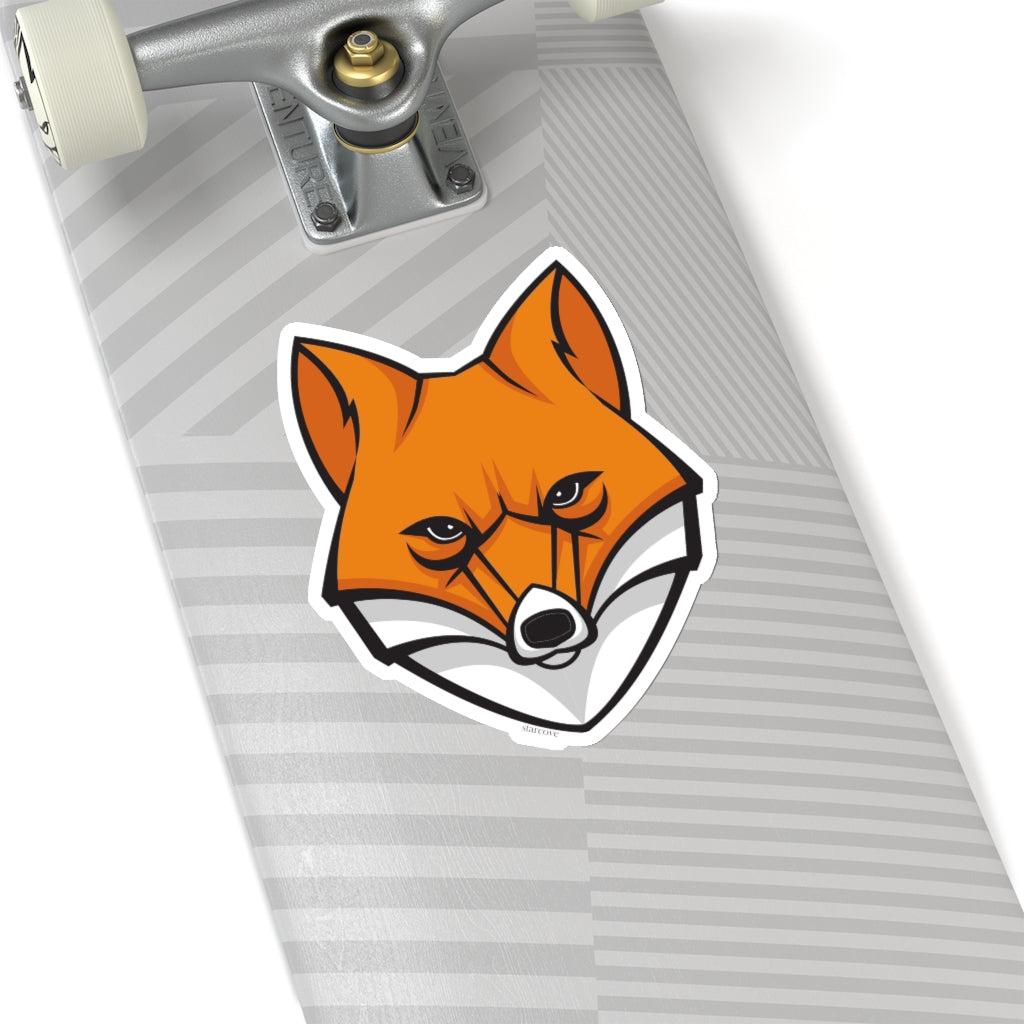 Fox Head Sticker, Animal Orange Laptop Decal Vinyl Cute Waterbottle Tumbler Car Bumper Aesthetic Label Wall Mural Starcove Fashion