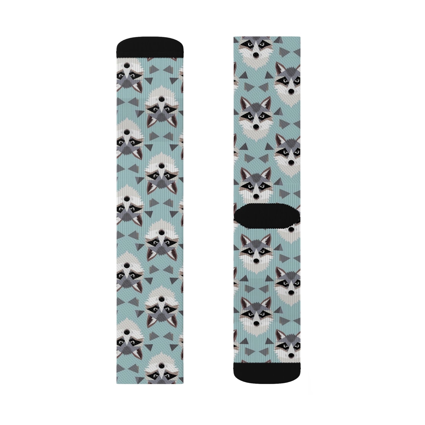 Raccoon Socks, Animal Crew 3D Sublimation Women Men Designer Fun Novelty Cool Funky Crazy Casual Cute Unique Dress Starcove Fashion