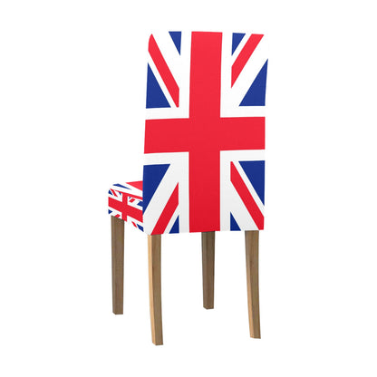 Union Jack Flag Dining Chair Seat Covers, United Kingdom UK Red White Blue British Stretch Slipcover Furniture Dining Room Home Decor Starcove Fashion