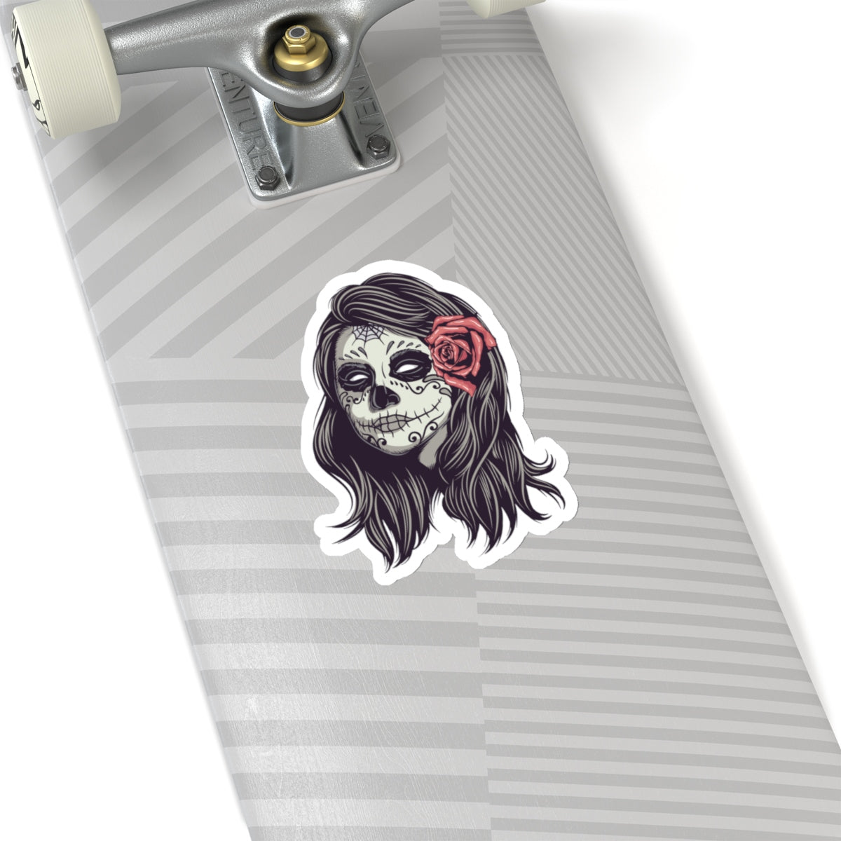 Sugar Skull Sticker, Tattoo Art Halloween laptop vinyl cute waterproof tumblr car aesthetic label stickers Kiss-Cut Stickers Starcove Fashion