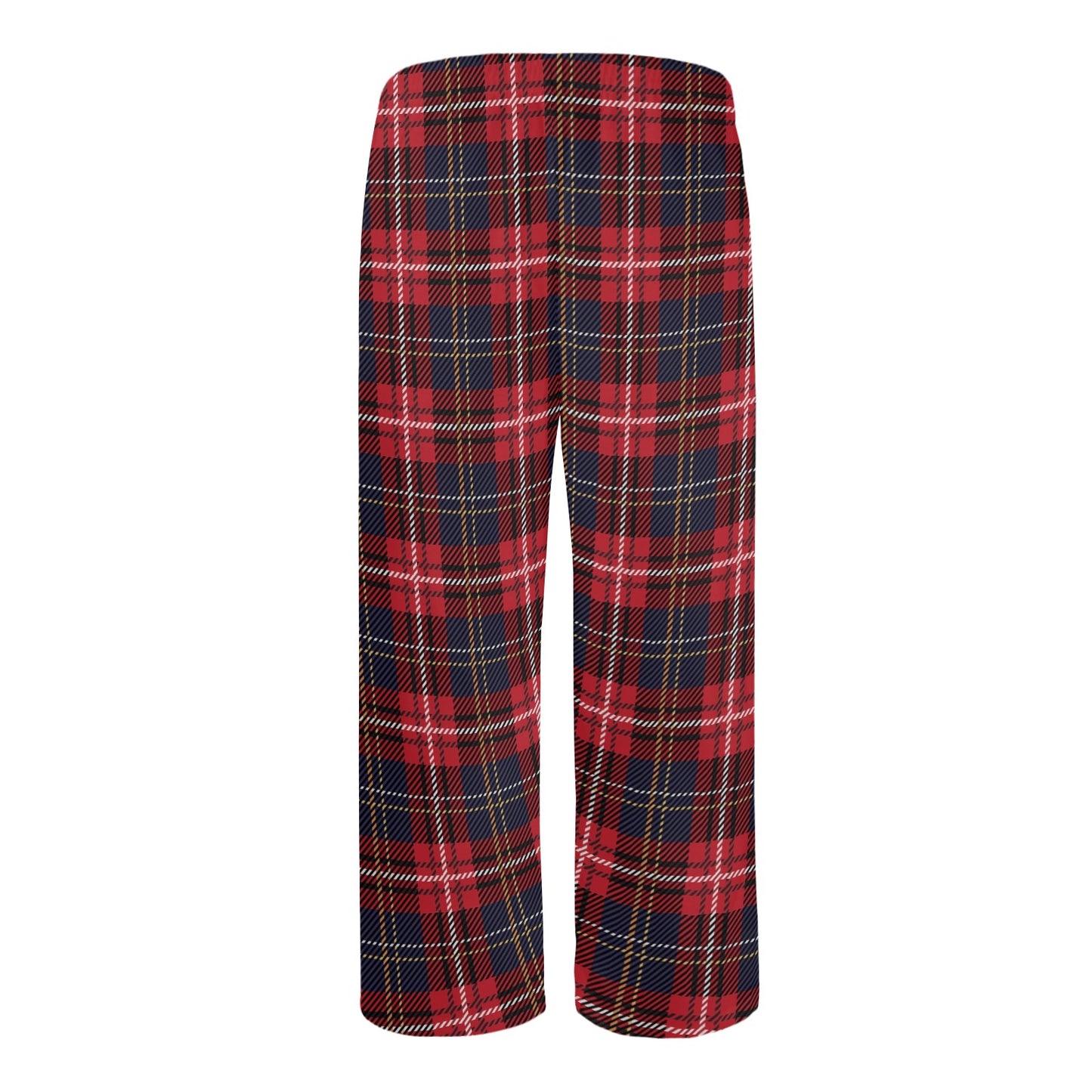 Red Buffalo Plaid Men Pajamas Pants, Blue Tartan Check Christmas Xmas Satin PJ Pockets Sleep Trousers Couples Matching Trousers Bottoms Starcove Fashion