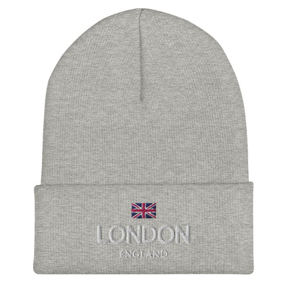 London Embroidered Cuffed Beanie, England UK Flag Embroidery Party Men Women Winter Adult Aesthetic Cap Hat Gift Starcove Fashion