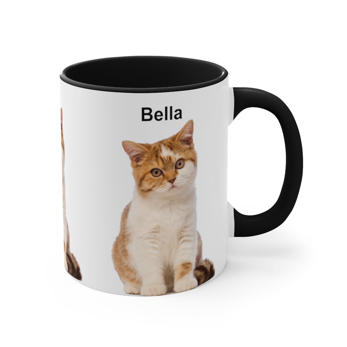 Custom Cat Accent Coffee Mug, Personalized Photo Name Small Large Ceramic Cup Tea Lover Mom Dad Pet Gift Microwave Safe Starcove Fashion