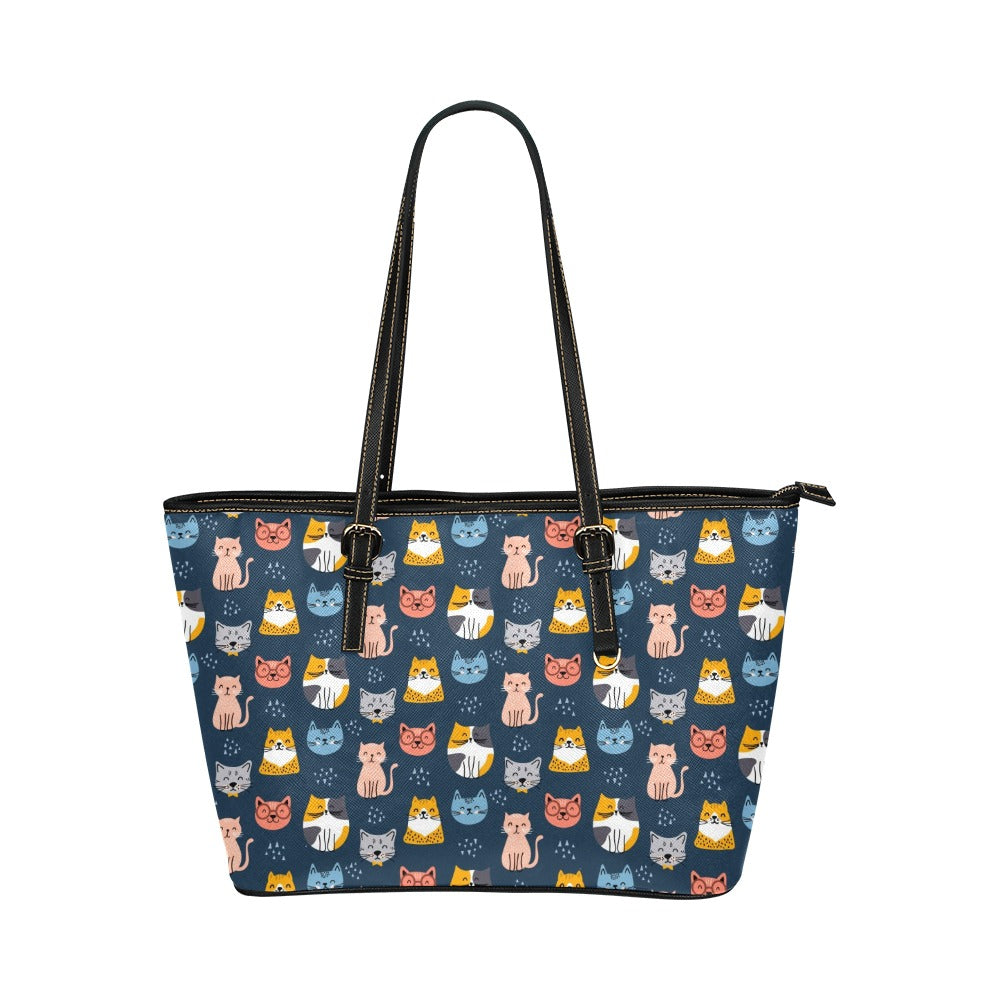 Cat Tote Bag Purse, Cute Kittens Print Handbag Women High Grade