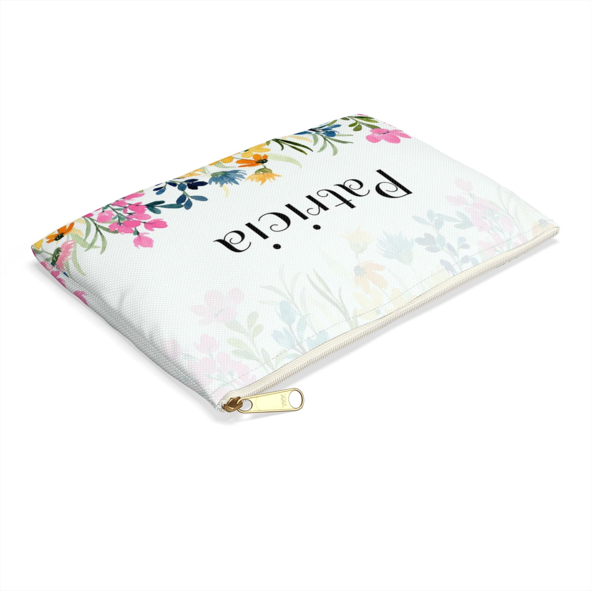 Custom Best Friend Gift, Wildflowers Makeup Bag Personalized Name Case Floral Monogram Zipper Travel Cosmetics Pouch Starcove Fashion