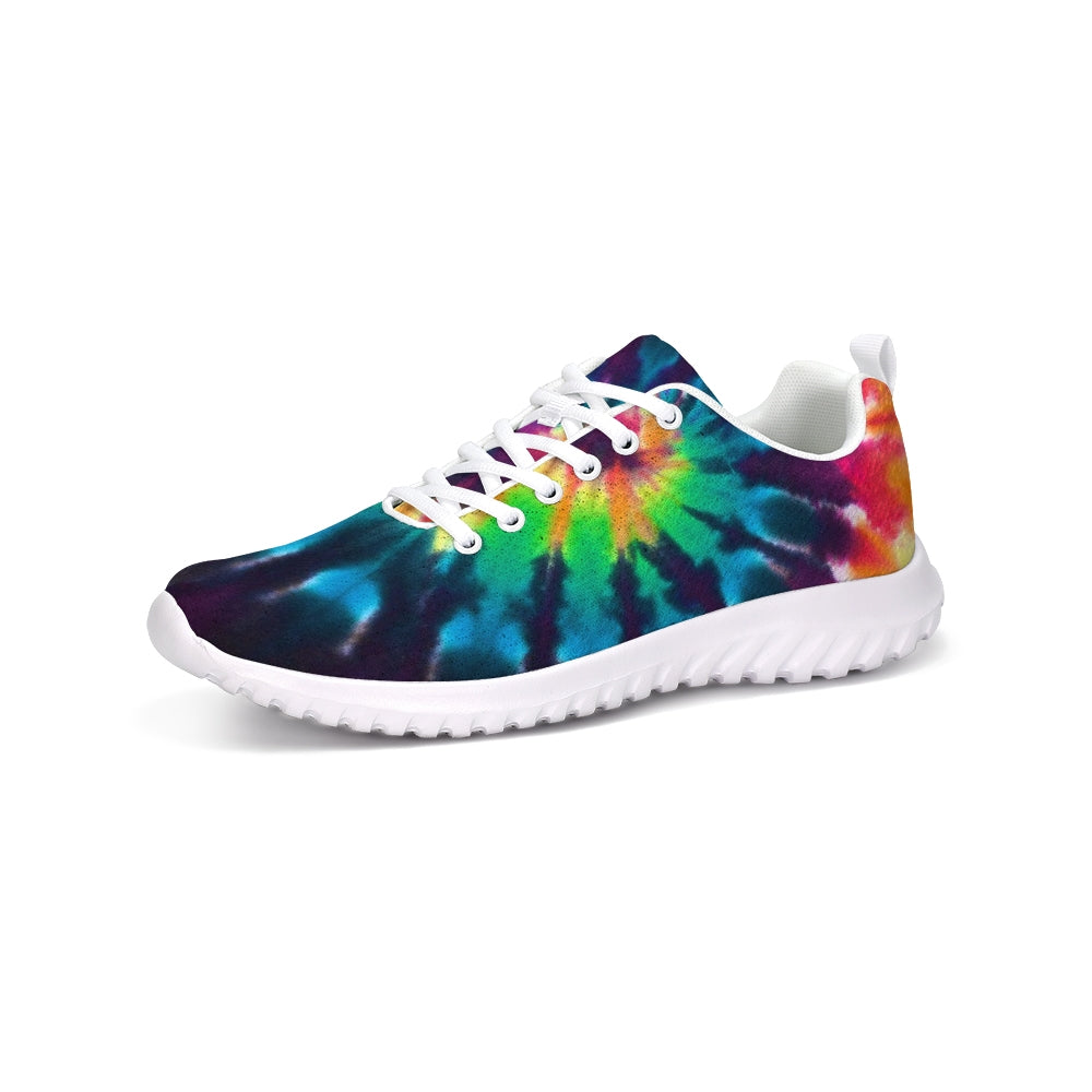 Tie dye Sneaker, Lace Up Athletic Shoe Tennis Sports Spiral Festival Party EDM Custom Canvas Women Men Colorful Shoes Starcove Fashion