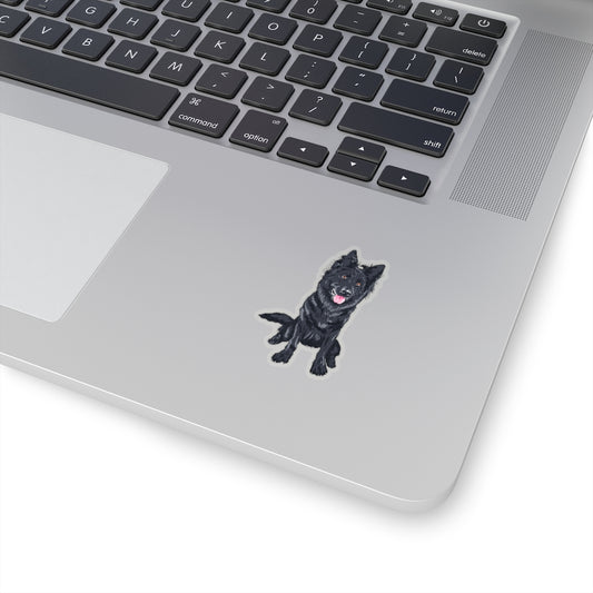 Groenendael Dog Sticker, Belgian Shephard Cute Decal Label Phone Macbook Small Large Cool Art Computer Hydro Flask Starcove Fashion