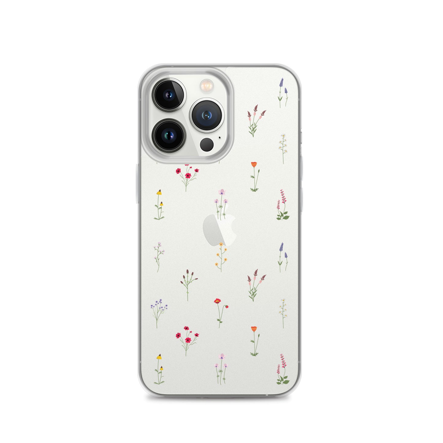 Clear Wildflowers Iphone 14 13 12 Pro Max Case, Transparent Cute Nature Flower Floral Print iPhone 11 Mini SE 2020 XS XR X 7 Plus 8 Cover Starcove Fashion