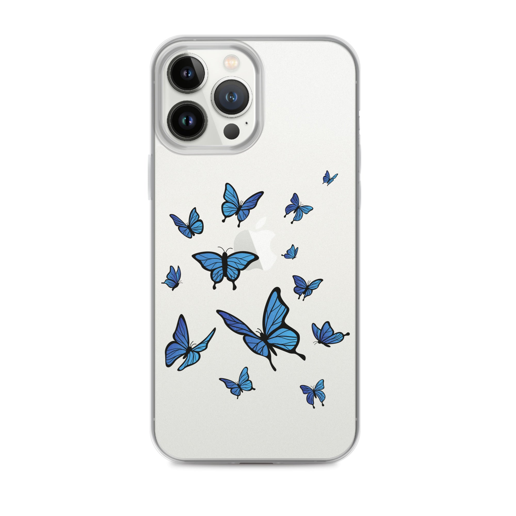 Butterfly Clear iPhone 14 13 12 Pro Max Case, Blue Pink Print Cute Gif –  Starcove Fashion
