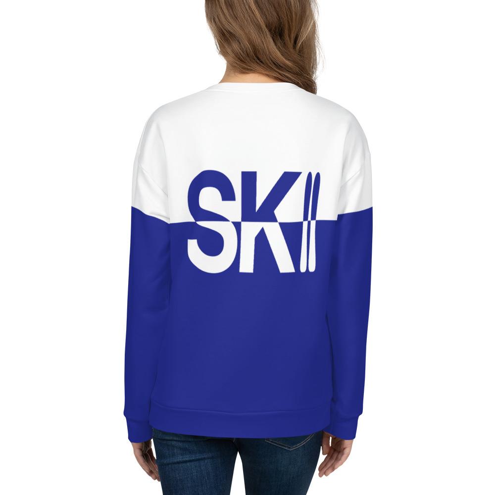Ski Sweater, Duo Color Sweatshirt White Black, Matching Bachelorette Party Skiing Winter Apres Ski Mountain Pullover Sport Vacation Gift Starcove Fashion