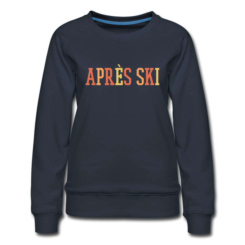 Apres Ski Women’s Sweater, Pastel Vintage Retro Y2K 80s 90s Crew Neck Sweatshirt Party Skiing Winter Sports Long Sleeve Cotton Top Gift Starcove Fashion