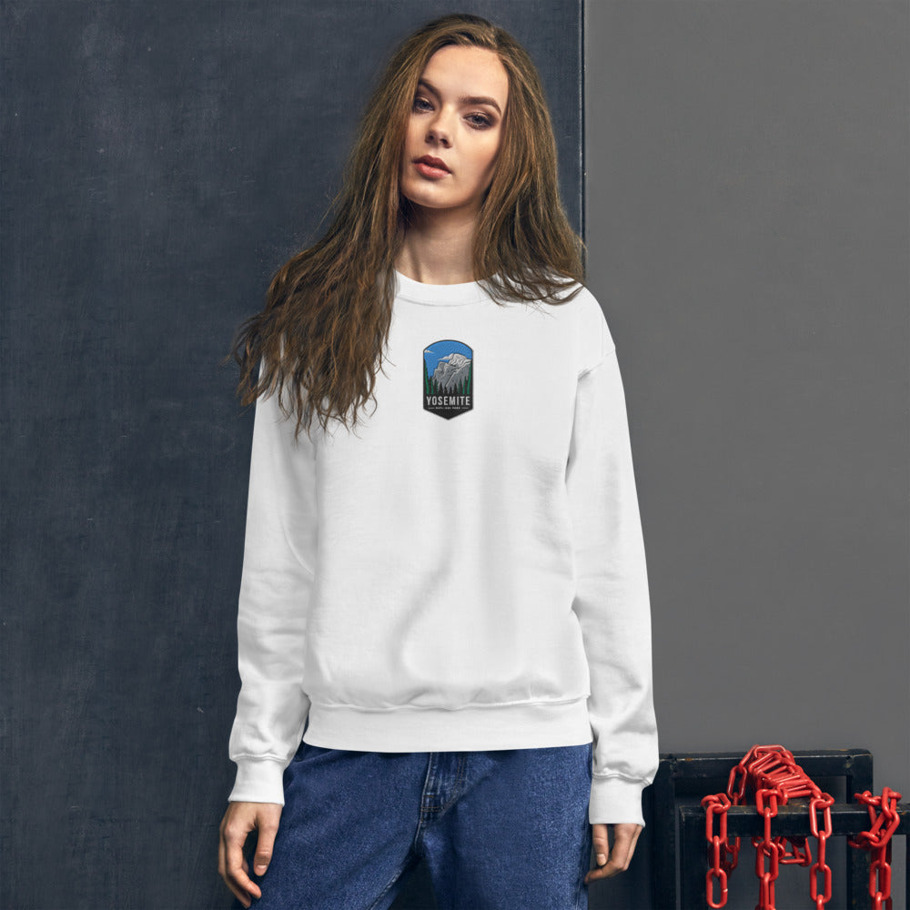 Yosemite National Park Embroidered Sweatshirt, Graphic Embroidery Crewneck Fleece Cotton Sweater Pullover Men Women Aesthetic Top Starcove Fashion