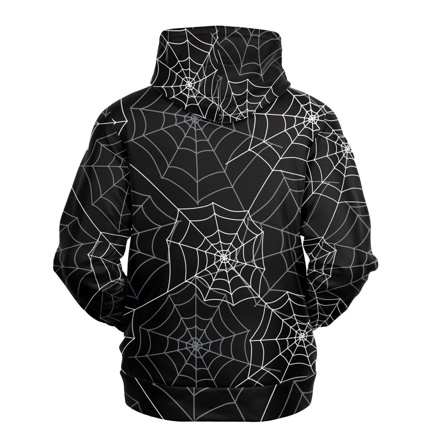 Spiderweb Hoodie, Halloween Black Creepy Pullover Men Women Adult Aesthetic Graphic Cotton Hooded Sweatshirt with Pockets Designer Plus Size