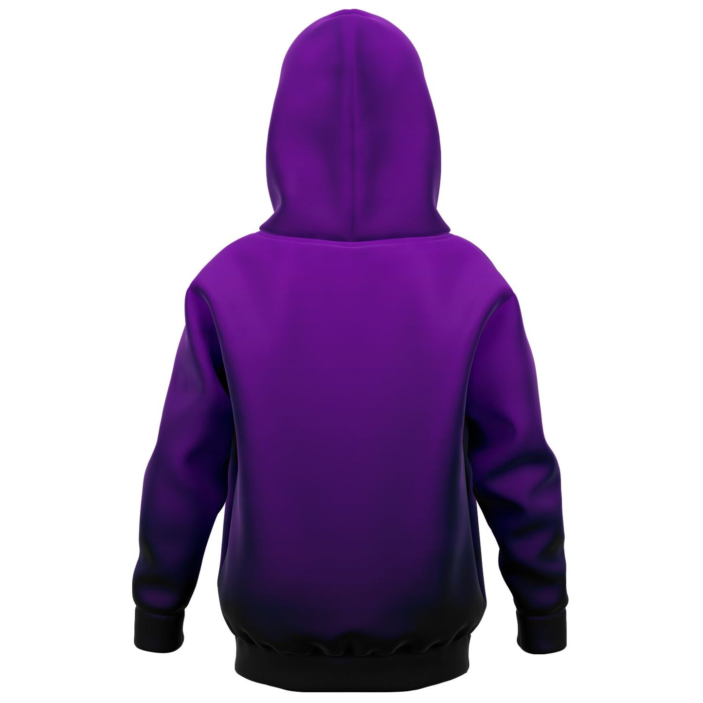 Black Purple Ombre Kids Pullover Hoodie, Tie Dye Gradient Girls Boy Toddler Youth Children Fleece Cozy Cotton Hooded Sweatshirt with Pockets