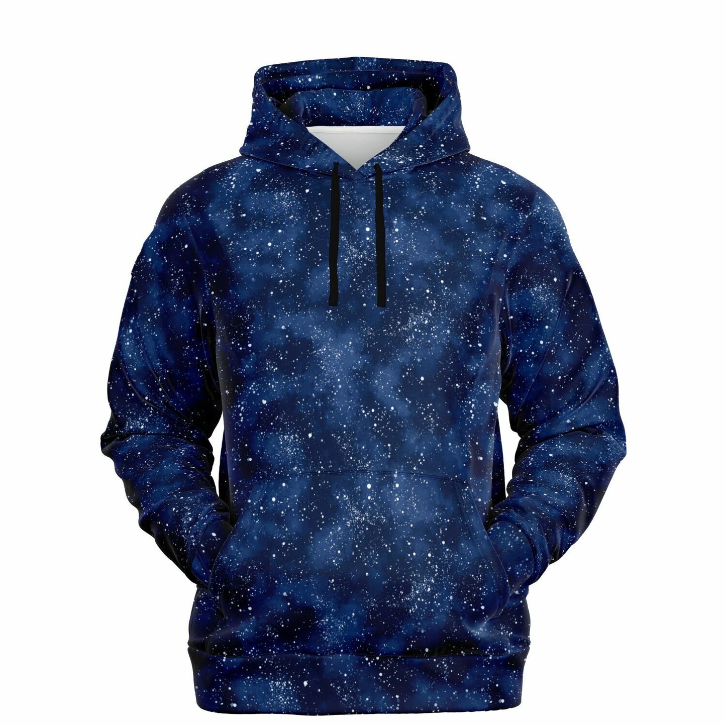 Blue Galaxy Hoodie, Navy Space Stars Pullover Men Women Adult Aesthetic Graphic Cotton Hooded Sweatshirt with Pockets Designer Plus Size - Starcove Fashion