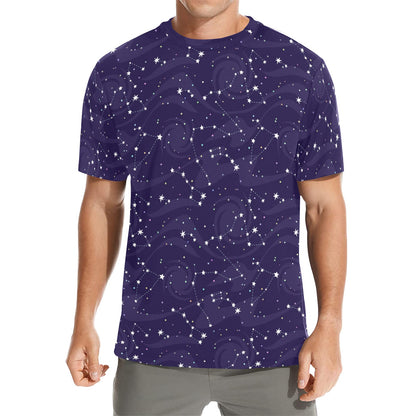 Constellation Star Galaxy Tshirt Designer Graphic Aesthetic Lightweight Summer Crewneck Men Male Women Tee Top Short Sleeve Shirt