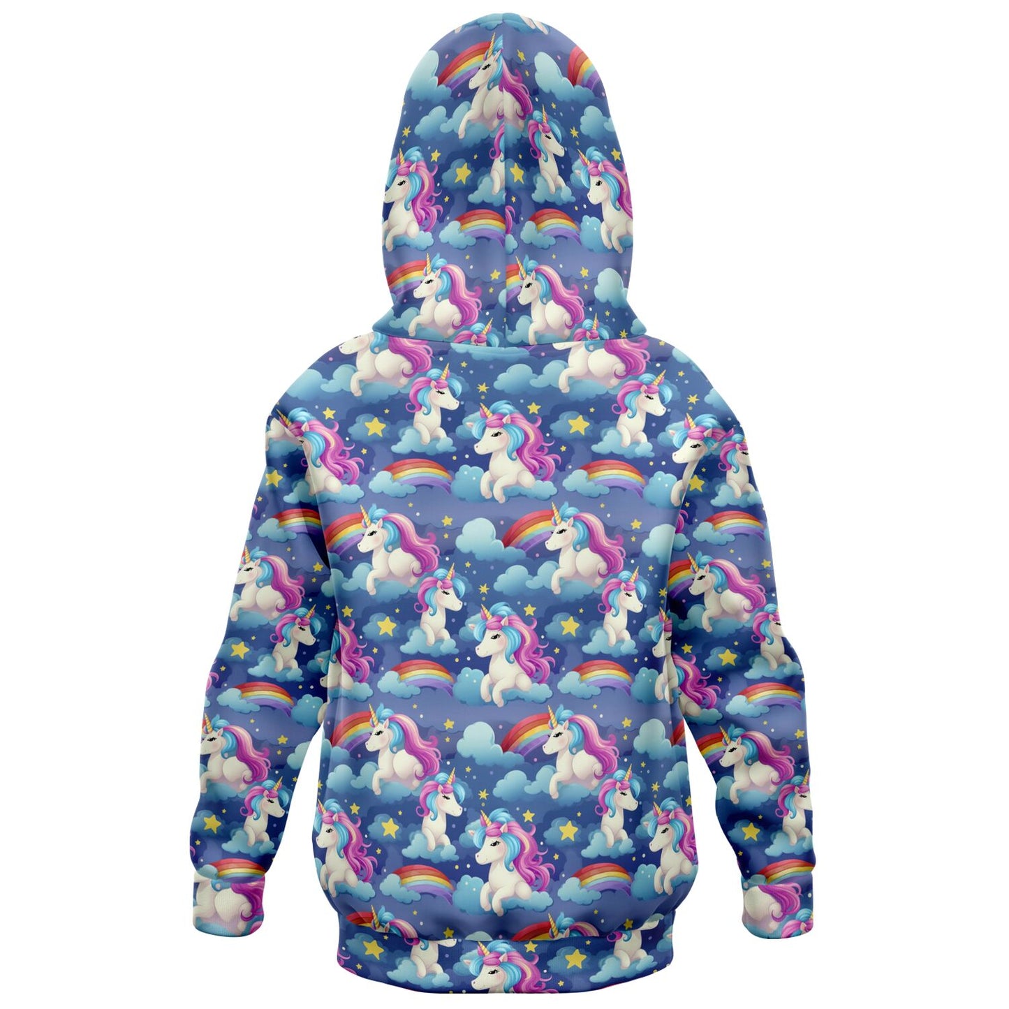 Unicorn Rainbow Kids Pullover Hoodie, Kawaii Girls Boy Toddler Youth Children Fleece Graphic Cozy Cotton Hooded Sweatshirt with Pockets