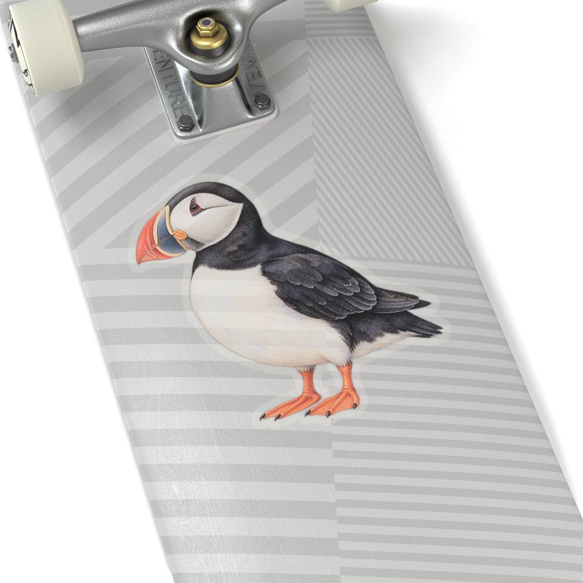 Atlantic Puffin Sticker Decal, Bird Seabird Watercolor Art Vinyl Laptop Cute Waterbottle Tumbler Car Waterproof Bumper 4x4 Clear Die Cut