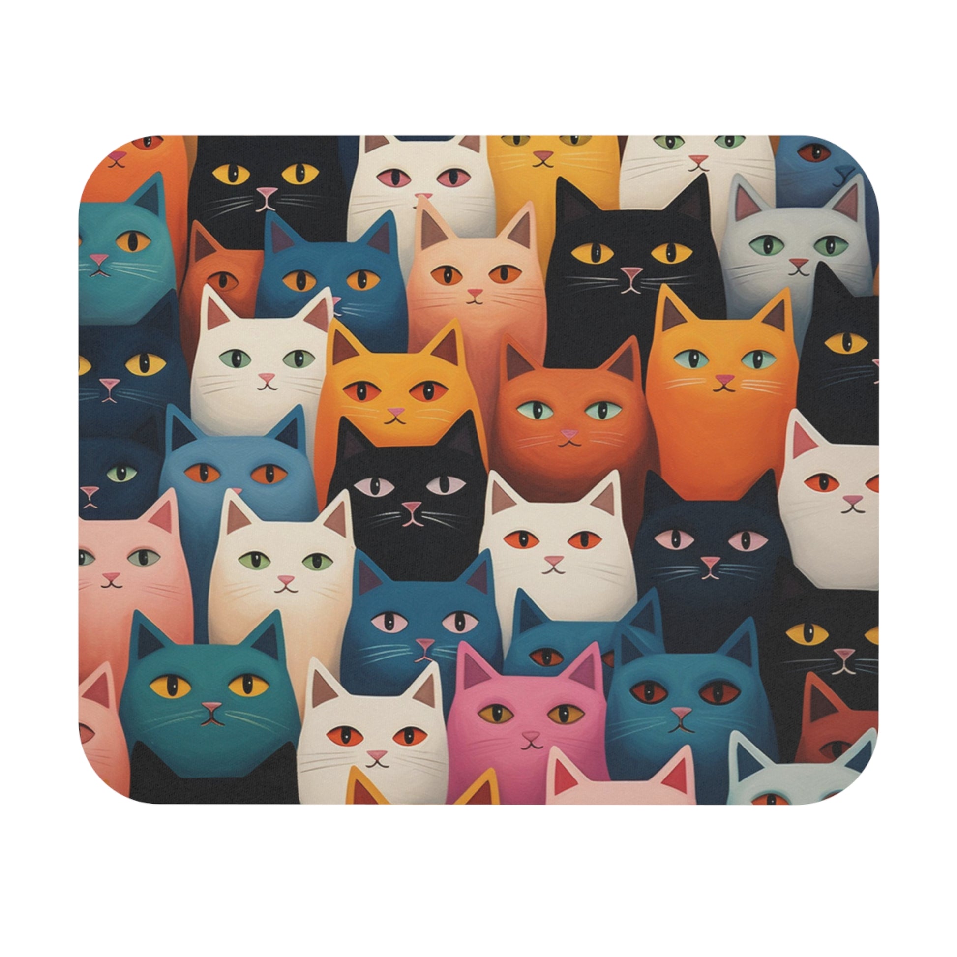 Cats Mouse Pad, Kittens Cute Art Computer Gaming Unique Printed Desk Cool Decorative Aesthetic Design Mat Gift Starcove Fashion