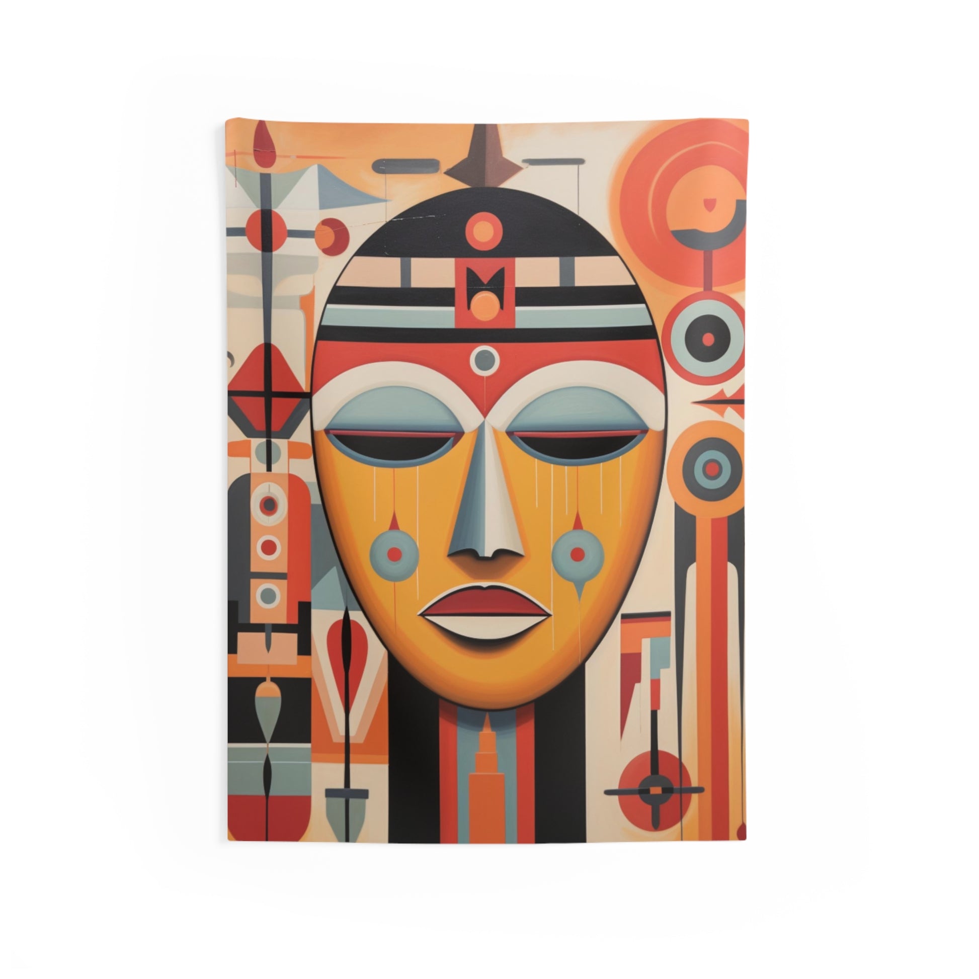 Navajo Tapestry, Totem Native American Indian Wall Art Hanging Cool Unique Vertical Aesthetic Large Small Decor Bedroom College Dorm Room Starcove Fashion