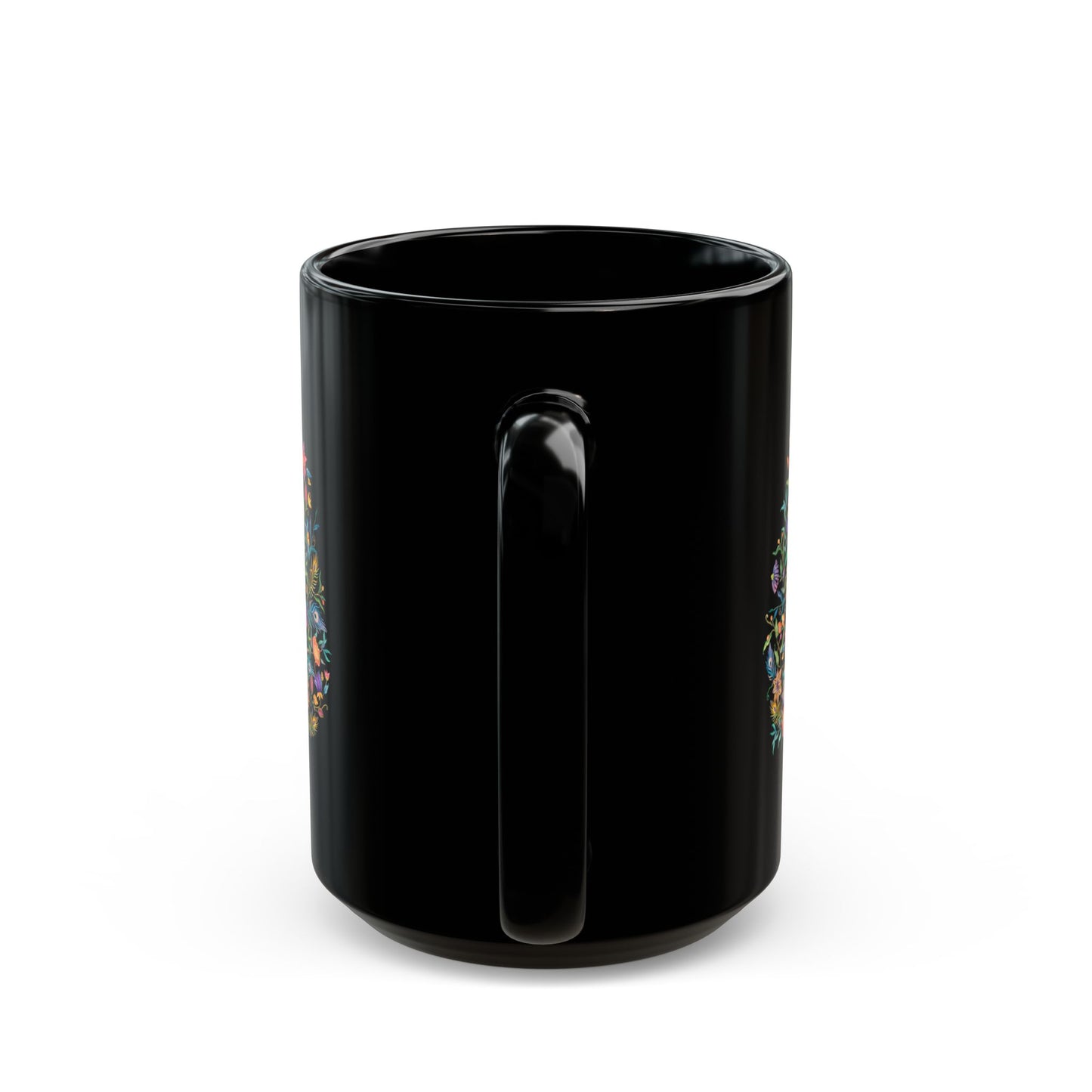 Majestic Peacock Coffee Black Mug, Feather Bird Art Animal Black Ceramic Cup Tea Lover Unique Microwave Safe Novelty Cool Gift Ceramic - Starcove Fashion