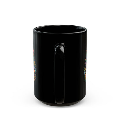 Majestic Peacock Coffee Black Mug, Feather Bird Art Animal Black Ceramic Cup Tea Lover Unique Microwave Safe Novelty Cool Gift Ceramic - Starcove Fashion