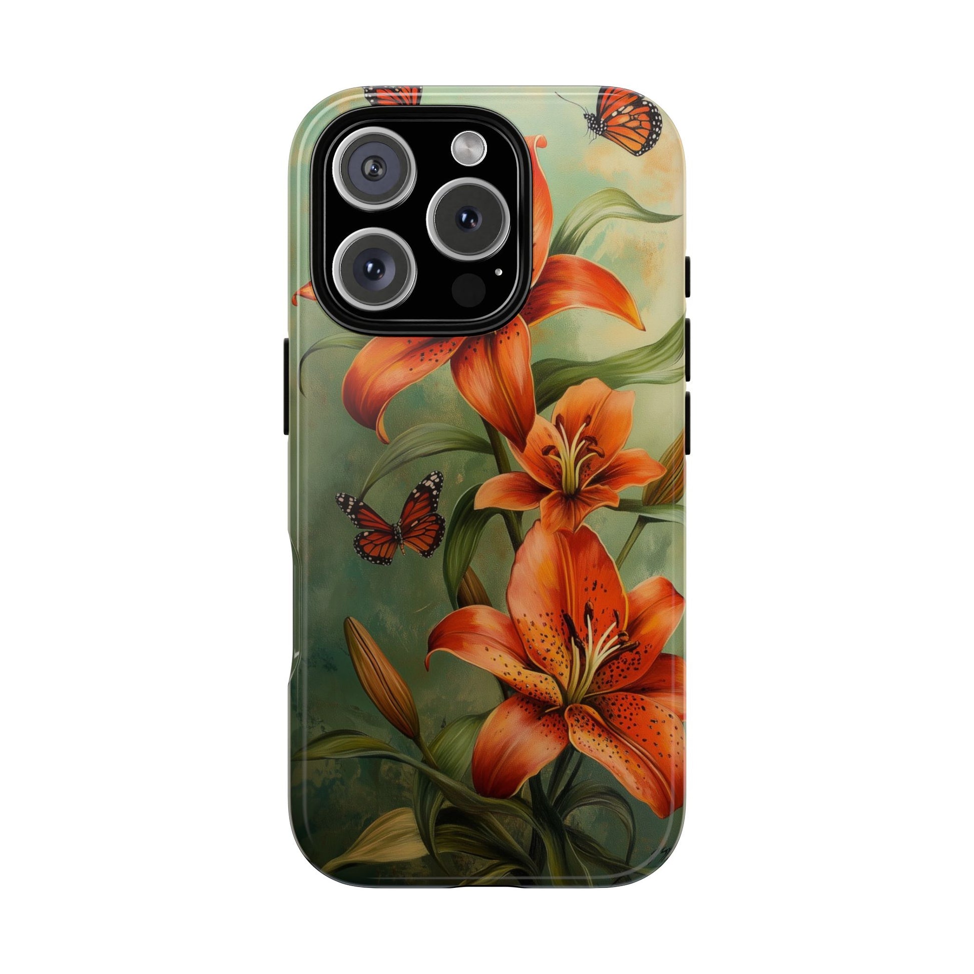 tiger lily phone number Tiger Lily Tough Phone Case, Flowers Floral Butterfly iPhone 16 15 14 13 Pro Max 12 11 8 Plus X XR XS Galaxy S24 S23 S22 S21 Google Pixel iPhone X /