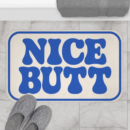 Nice Butt Bath Mat, Funny Bum Memory Foam Cute Shower Bathroom Decor Non Slip Floor Large Small Washable Quick Dry Luxury Rug
