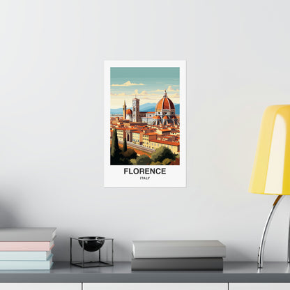 Florence Italy Poster Print, Firenze Duomo Cathedral Vintage Wall Image Art Vertical Travel Paper Artwork Small Large Cool Room Decor Starcove Fashion