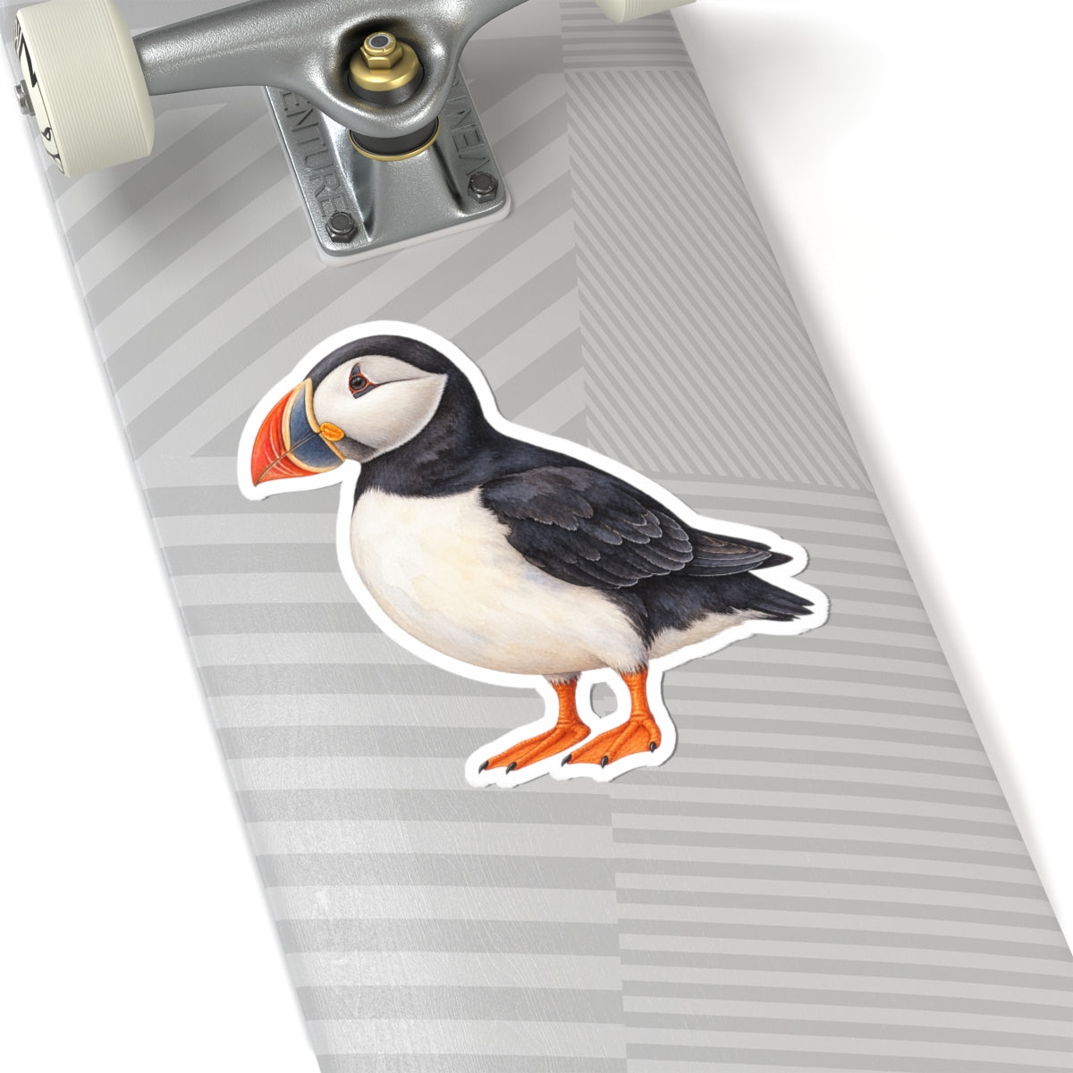Atlantic Puffin Sticker Decal, Bird Seabird Watercolor Art Vinyl Laptop Cute Waterbottle Tumbler Car Waterproof Bumper 4x4 Clear Die Cut
