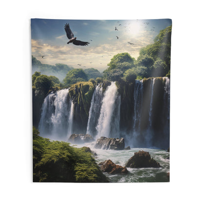 Waterfall Tapestry, Nature Birds Wall Art Hanging Cool Unique Vertical Aesthetic Large Small Decor Bedroom College Dorm Room Starcove Fashion