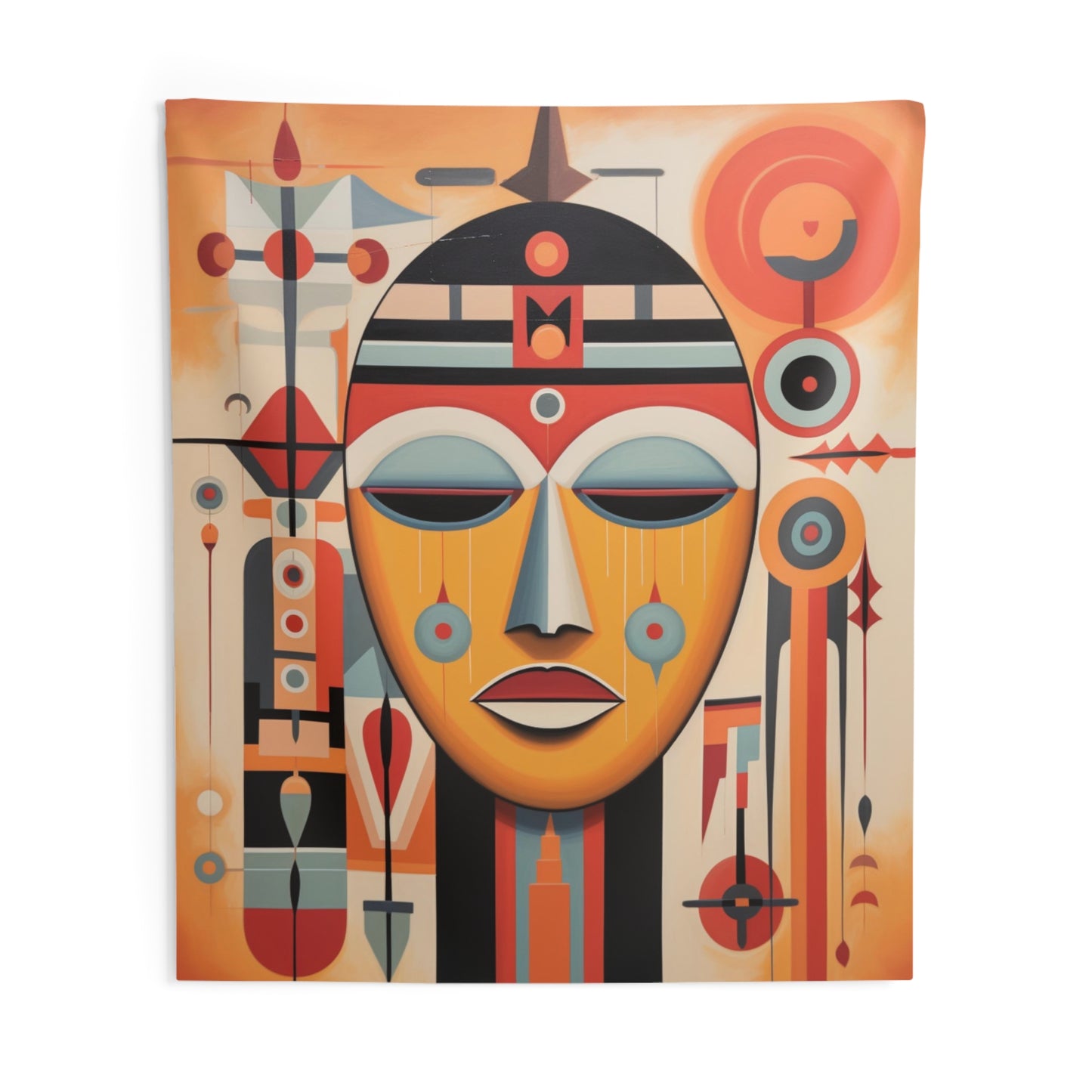 Navajo Tapestry, Totem Native American Indian Wall Art Hanging Cool Unique Vertical Aesthetic Large Small Decor Bedroom College Dorm Room Starcove Fashion