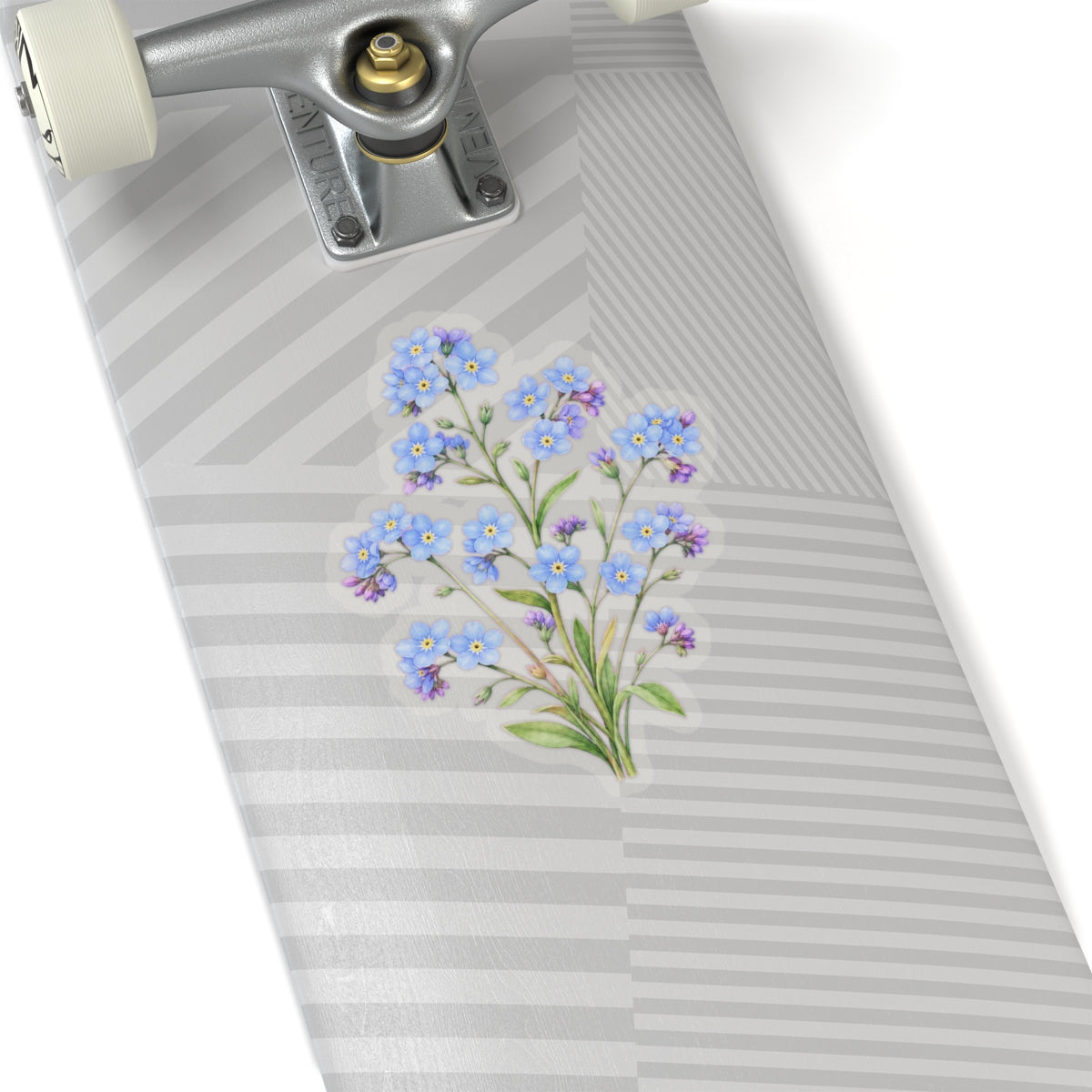 Blue Forget Me Not Flower Sticker Decal, Floral Watercolor Art Vinyl Cute Waterbottle Tumbler Car Waterproof Bumper Clear Die Cut Wall - Starcove Fashion