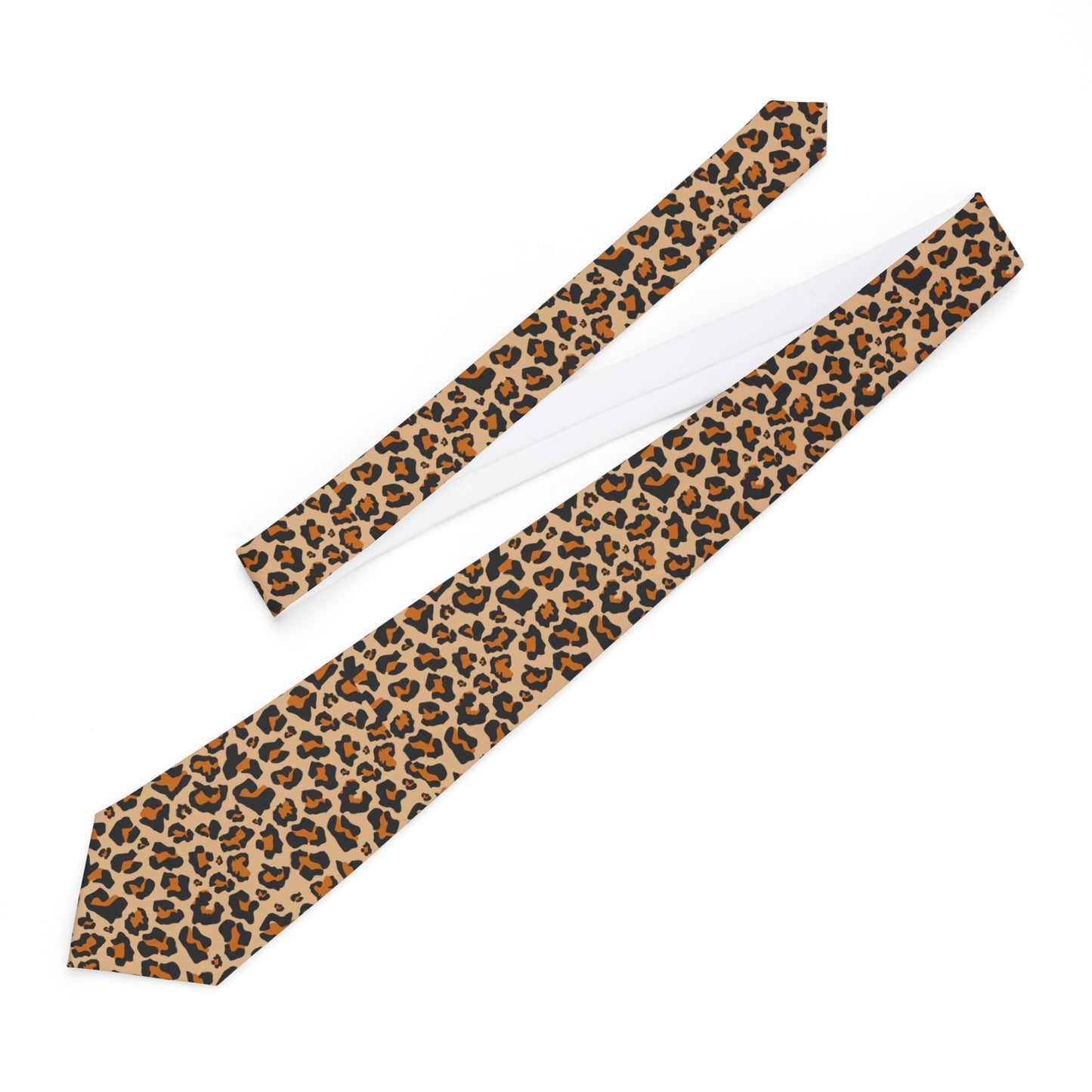 Leopard Necktie, Animal Cheetah Print Neck Tie Fancy Classic Chic Gift for Him Men Tuxedo Groomsmen Groom Wedding Suit Cravat