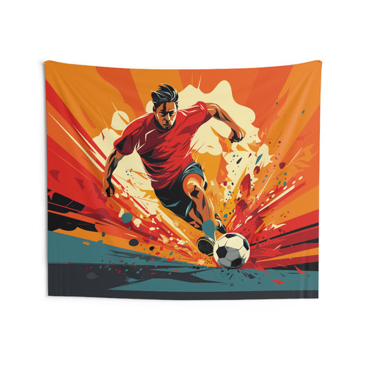 Soccer Football Tapestry, Sports Wall Art Hanging Cool Unique Landscape Aesthetic Large Small Decor Bedroom College Dorm Room Starcove Fashion