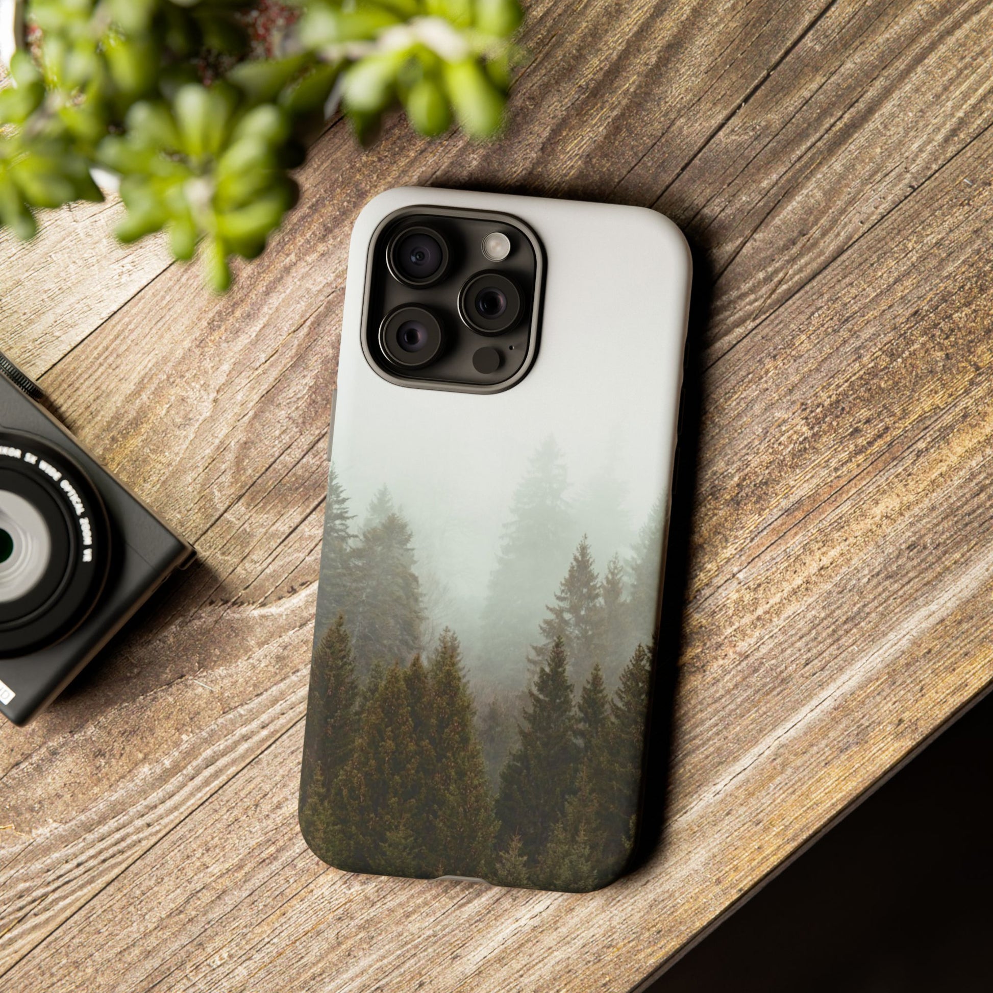 Pine Trees Forest Iphone 17 16 15 14 13 12 Pro Case, Fog  Cute Tough Hard Cases 11 8 Plus X XR XS Max Galaxy S26 S25 S24 S23 Phone Cover - Starcove Fashion