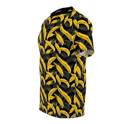 Banana Tshirt, Black and Yellow Fruit Designer Graphic Aesthetic Lightweight Heavyweight Crewneck Men Women Tee Top Short Sleeve Shirt Starcove Fashion