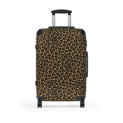 Leopard Suitcase Luggage, Animal Print Cheetah Carry On 4 Wheels Cabin Travel Small Large Set Rolling Spinner Lock Designer Hard Shell Case - Starcove Fashion