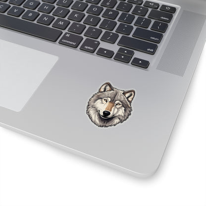 Gray Wolf Sticker Decal, Grey Animal Art Vinyl Laptop Cute Waterbottle Tumbler Car Waterproof Bumper Clear Aesthetic Die Cut Wall Starcove Fashion