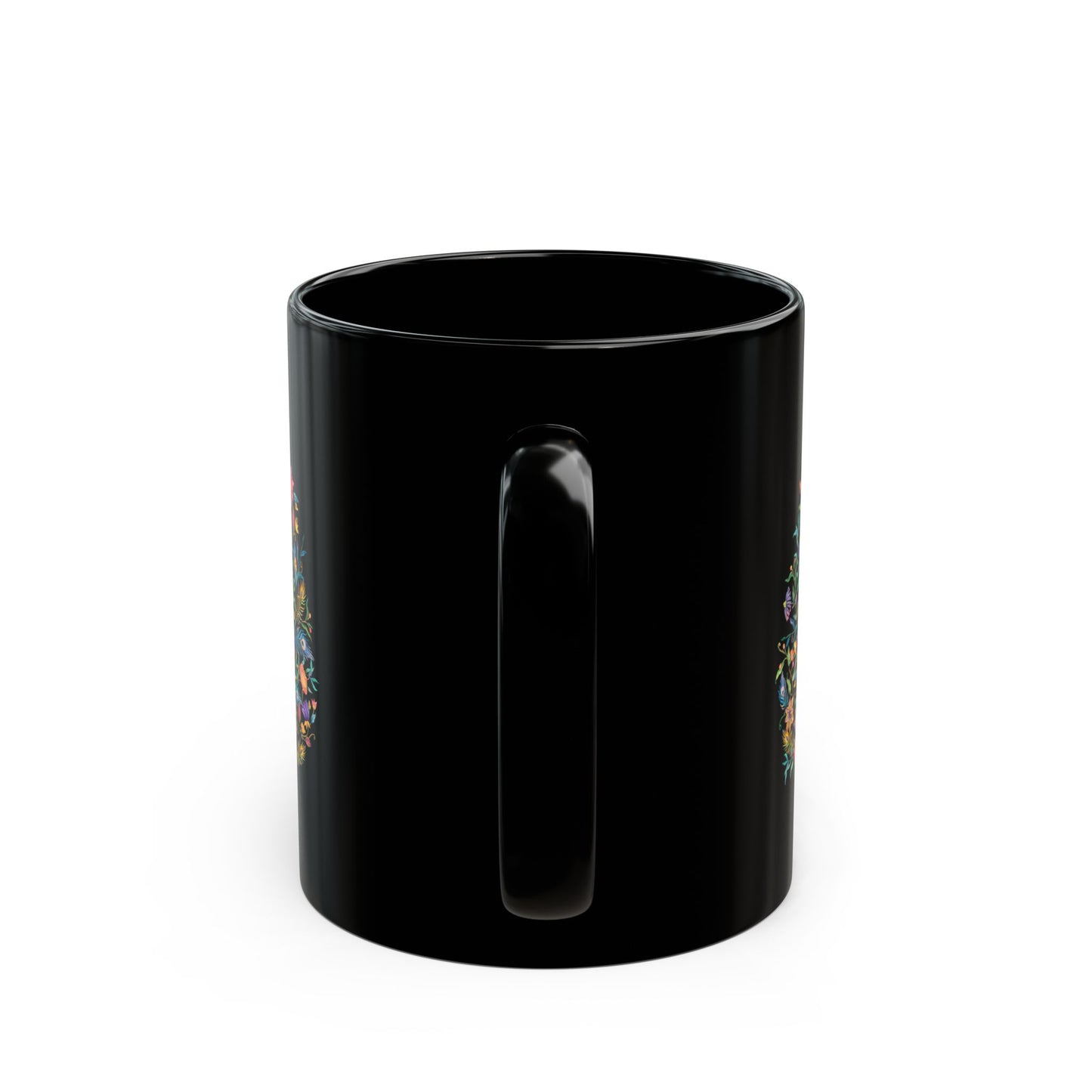 Majestic Peacock Coffee Black Mug, Feather Bird Art Animal Black Ceramic Cup Tea Lover Unique Microwave Safe Novelty Cool Gift Ceramic - Starcove Fashion