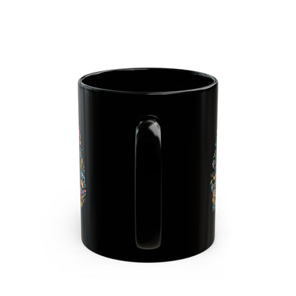 Majestic Peacock Coffee Black Mug, Feather Bird Art Animal Black Ceramic Cup Tea Lover Unique Microwave Safe Novelty Cool Gift Ceramic - Starcove Fashion